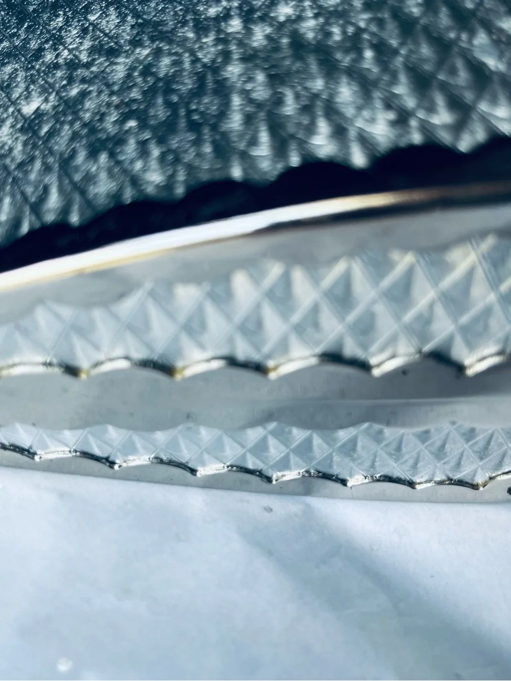 Selini Silver Textured Top-Handle Evening Clutch
